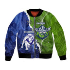Custom Bulldogs And Raiders Rugby Bomber Jacket Dynamic Style