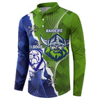 Custom Bulldogs And Raiders Rugby Button Sweatshirt Dynamic Style