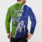 Custom Bulldogs And Raiders Rugby Button Sweatshirt Dynamic Style