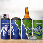 Bulldogs And Raiders Rugby 4 in 1 Can Cooler Tumbler Dynamic Style