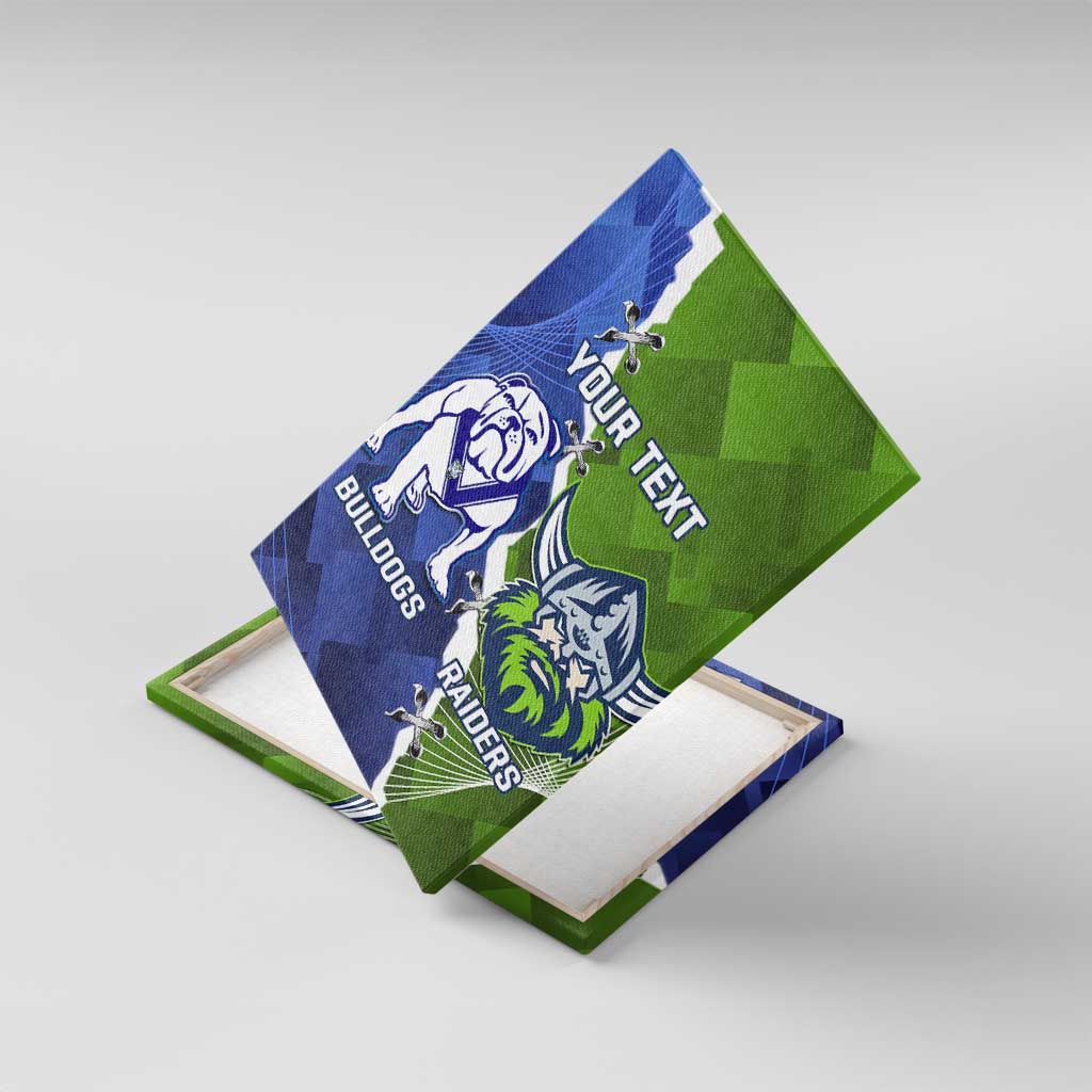 Custom Bulldogs And Raiders Rugby Canvas Wall Art Dynamic Style