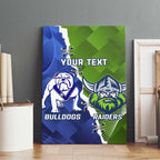 Custom Bulldogs And Raiders Rugby Canvas Wall Art Dynamic Style