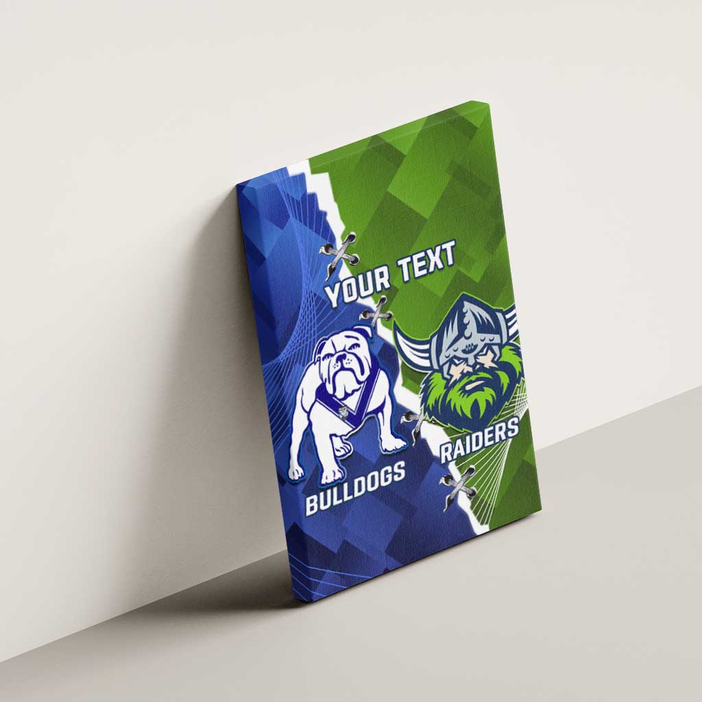 Custom Bulldogs And Raiders Rugby Canvas Wall Art Dynamic Style