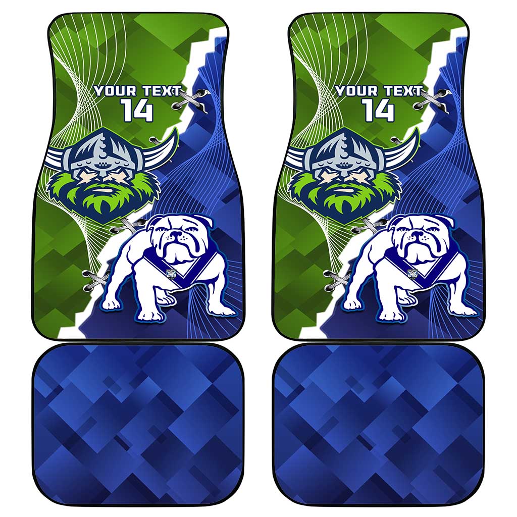 Custom Bulldogs And Raiders Rugby Car Mats Dynamic Style