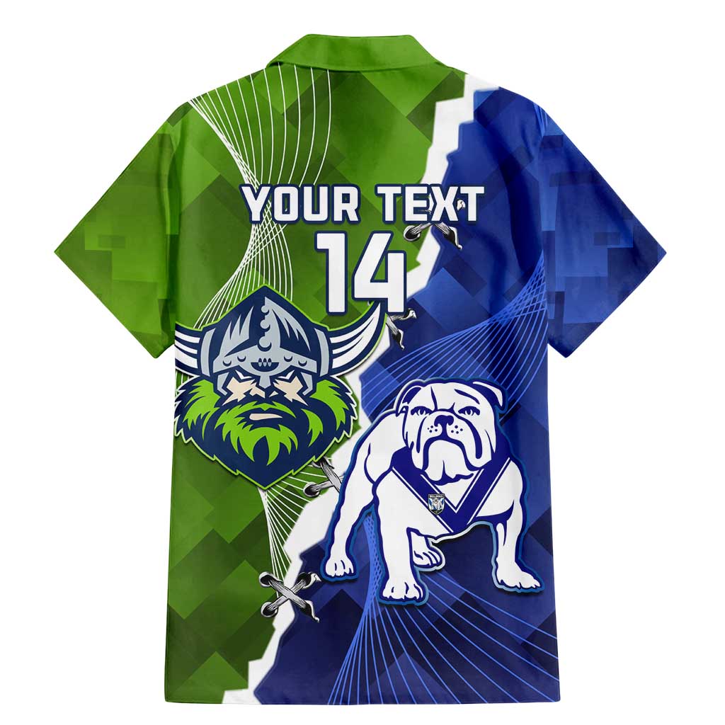 Custom Bulldogs And Raiders Rugby Family Matching Mermaid Dress and Hawaiian Shirt Dynamic Style