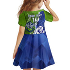 Custom Bulldogs And Raiders Rugby Family Matching Off Shoulder Maxi Dress and Hawaiian Shirt Dynamic Style