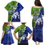Custom Bulldogs And Raiders Rugby Family Matching Puletasi and Hawaiian Shirt Dynamic Style