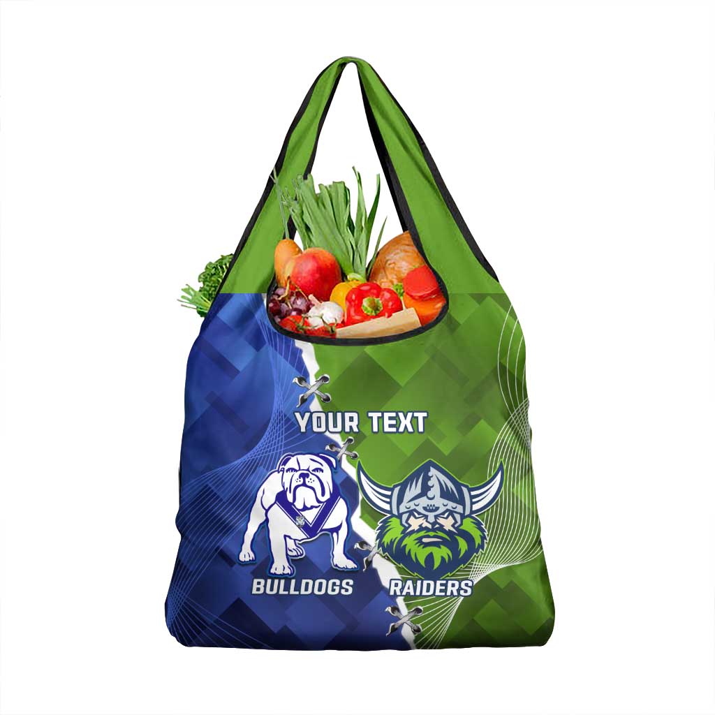Custom Bulldogs And Raiders Rugby Grocery Bag Dynamic Style
