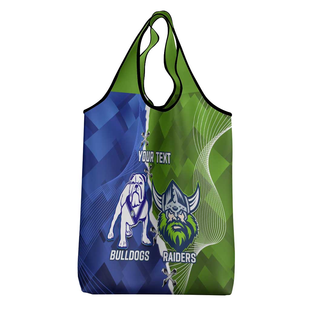 Custom Bulldogs And Raiders Rugby Grocery Bag Dynamic Style