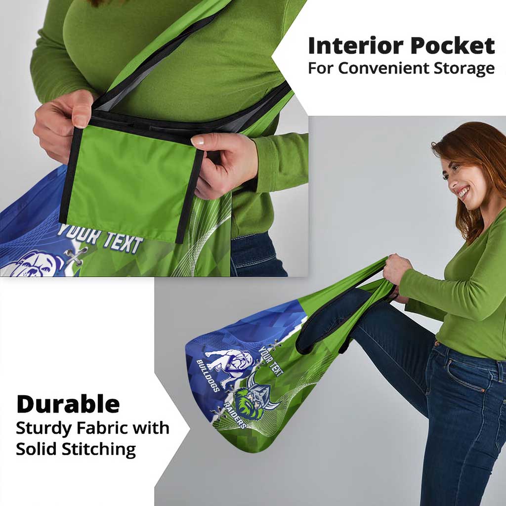 Custom Bulldogs And Raiders Rugby Grocery Bag Dynamic Style