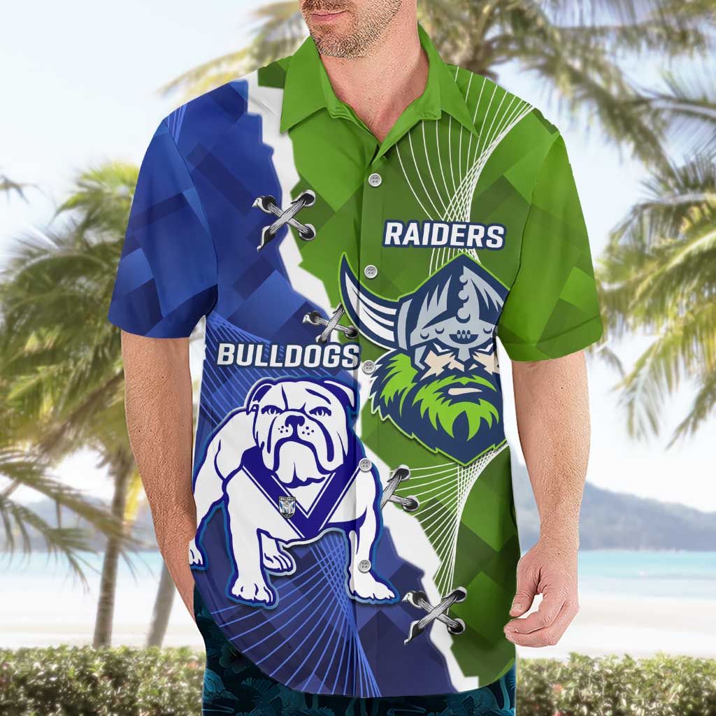 Custom Bulldogs And Raiders Rugby Hawaiian Shirt Dynamic Style