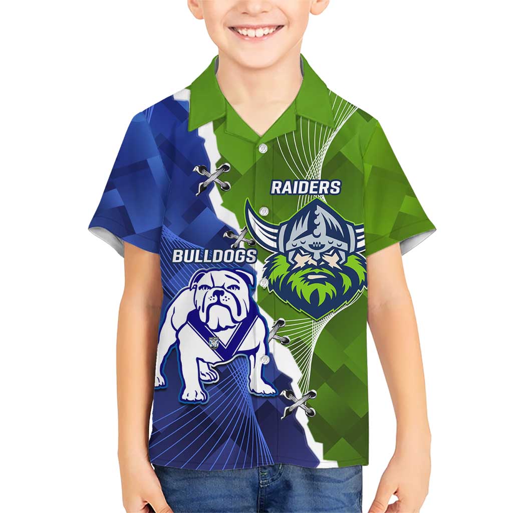 Custom Bulldogs And Raiders Rugby Hawaiian Shirt Dynamic Style