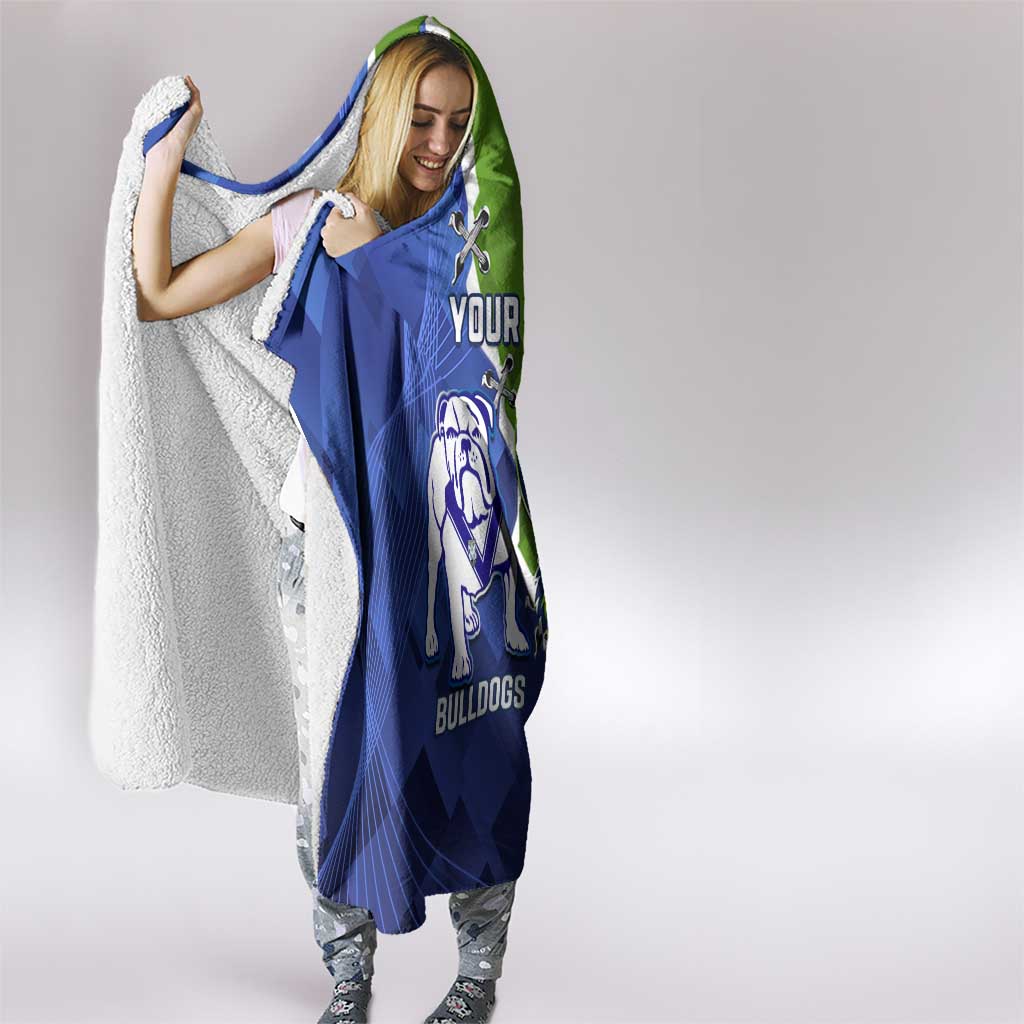 Custom Bulldogs And Raiders Rugby Hooded Blanket Dynamic Style