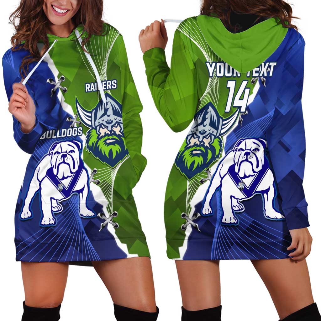Custom Bulldogs And Raiders Rugby Hoodie Dress Dynamic Style