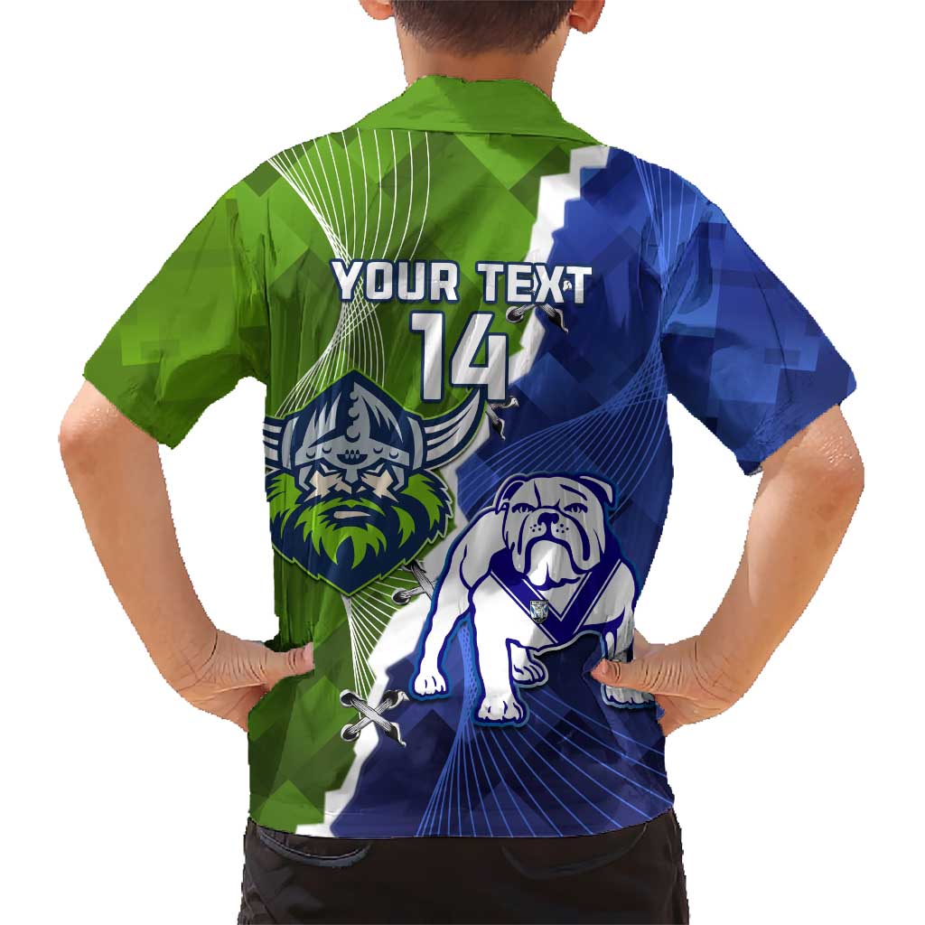 Custom Bulldogs And Raiders Rugby Kid Hawaiian Shirt Dynamic Style