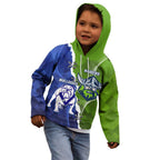 Custom Bulldogs And Raiders Rugby Kid Hoodie Dynamic Style