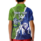 Custom Bulldogs And Raiders Rugby Kid Polo Shirt Dynamic Style