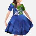 Custom Bulldogs And Raiders Rugby Kid Short Sleeve Dress Dynamic Style