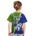 Custom Bulldogs And Raiders Rugby Kid T Shirt Dynamic Style