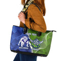 Custom Bulldogs And Raiders Rugby Leather Tote Bag Dynamic Style