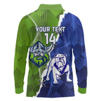 Custom Bulldogs And Raiders Rugby Long Sleeve Polo Shirt Dynamic Style