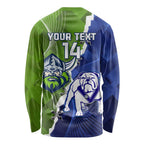Custom Bulldogs And Raiders Rugby Long Sleeve Shirt Dynamic Style
