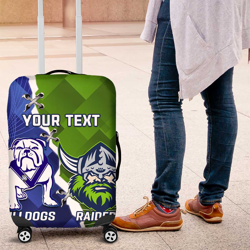 Custom Bulldogs And Raiders Rugby Luggage Cover Dynamic Style