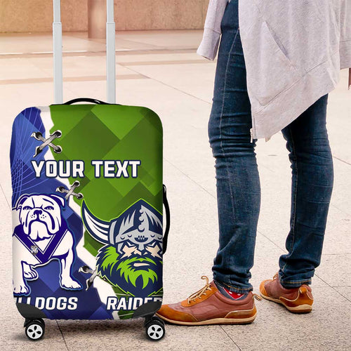 Custom Bulldogs And Raiders Rugby Luggage Cover Dynamic Style