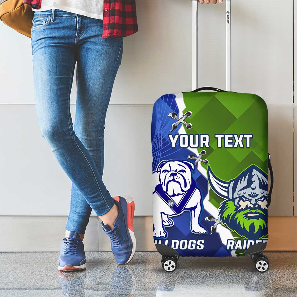 Custom Bulldogs And Raiders Rugby Luggage Cover Dynamic Style