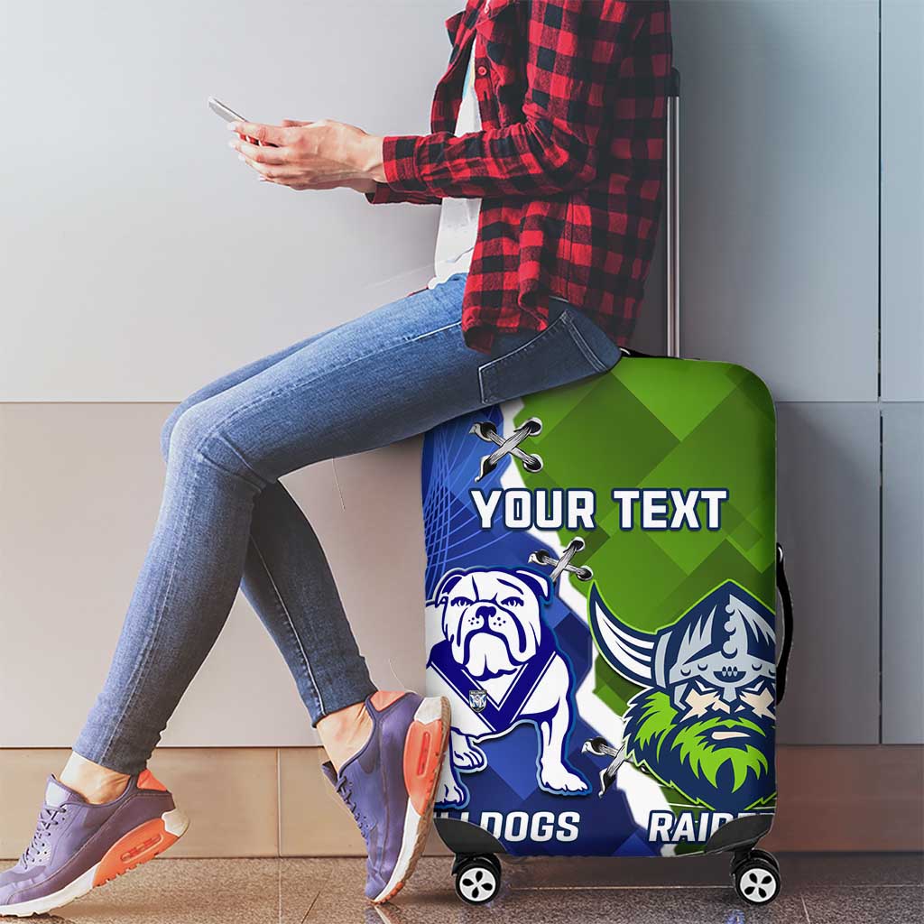 Custom Bulldogs And Raiders Rugby Luggage Cover Dynamic Style