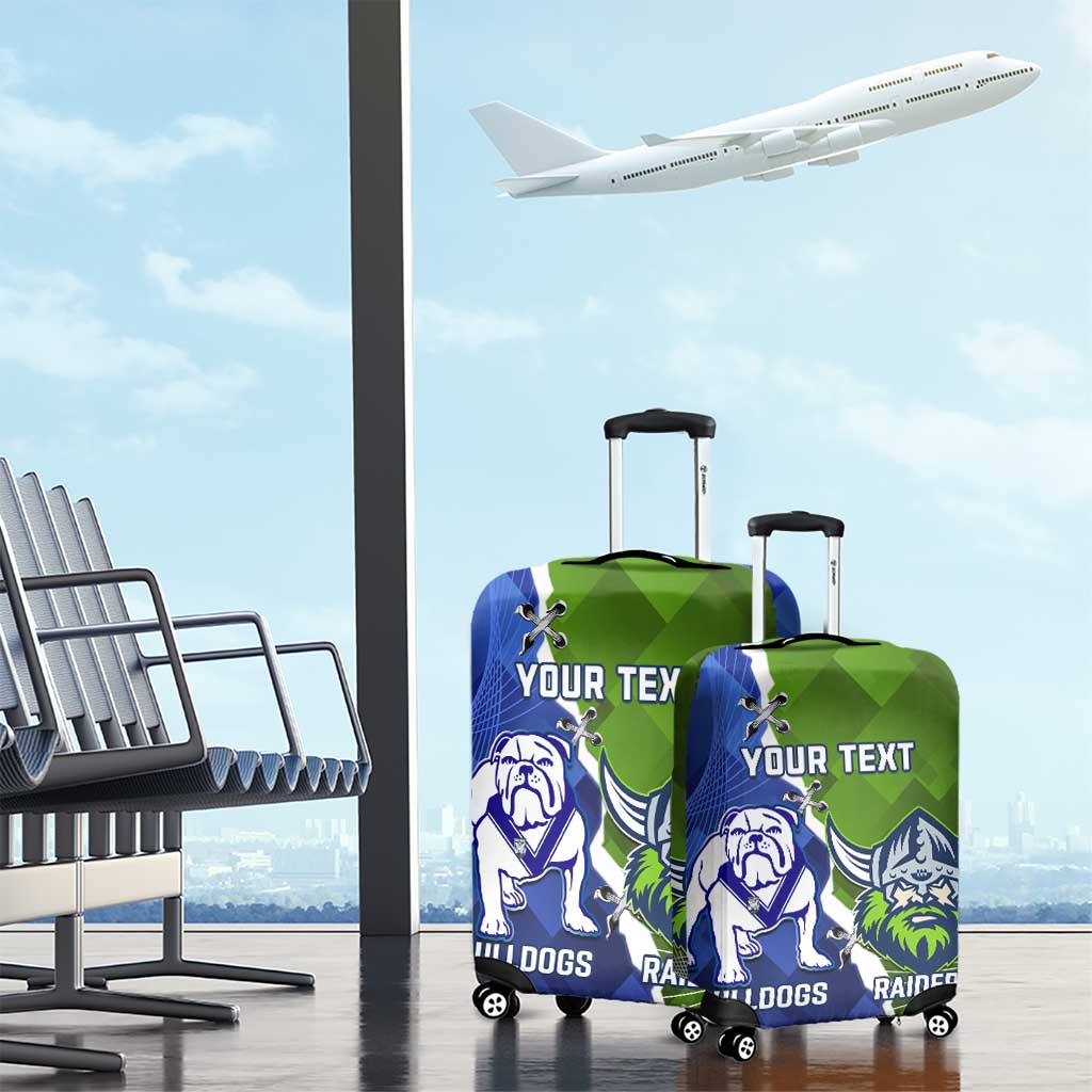 Custom Bulldogs And Raiders Rugby Luggage Cover Dynamic Style
