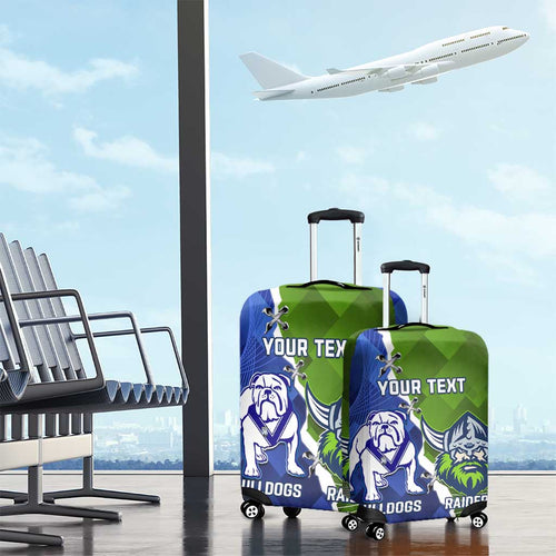 Custom Bulldogs And Raiders Rugby Luggage Cover Dynamic Style