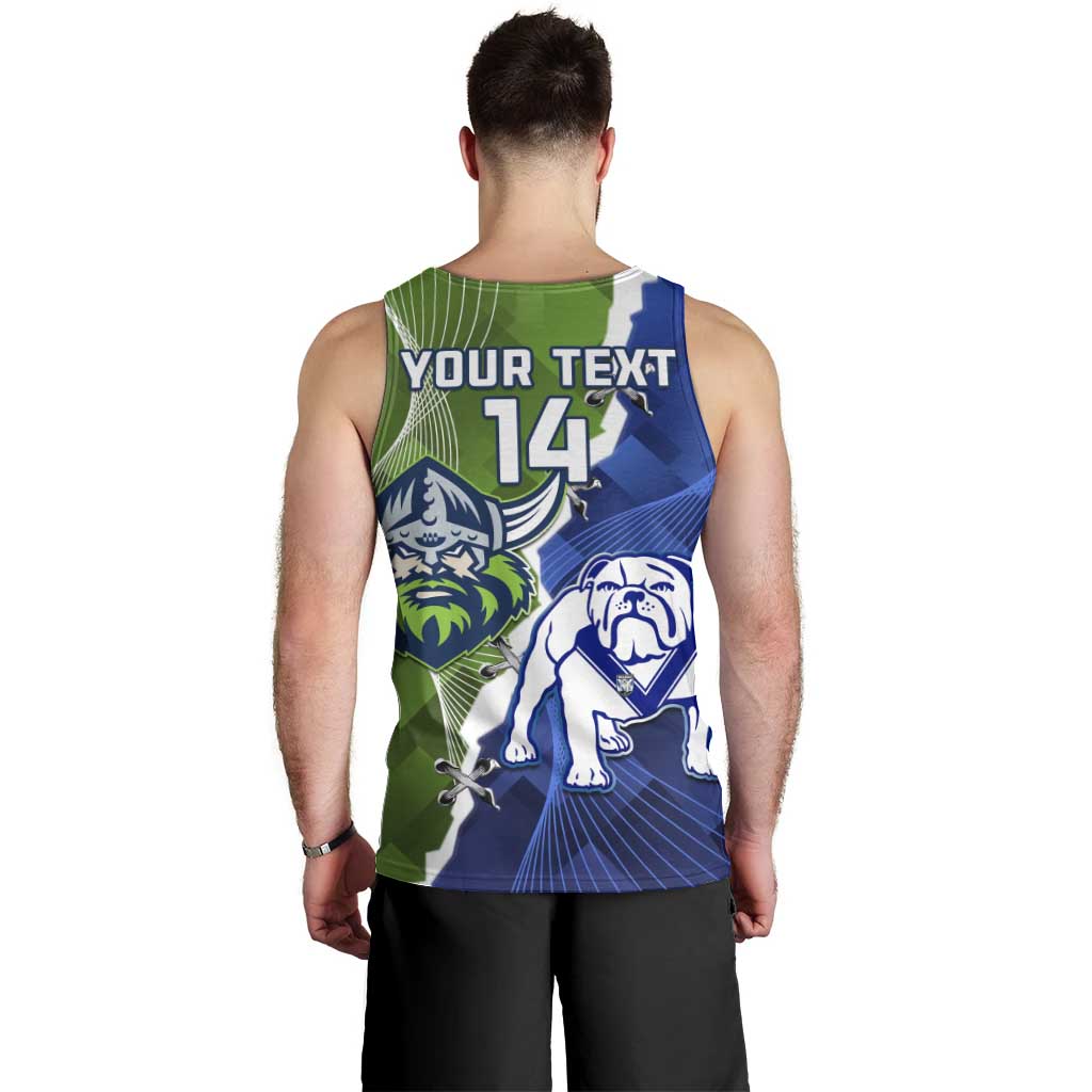 Custom Bulldogs And Raiders Rugby Men Tank Top Dynamic Style