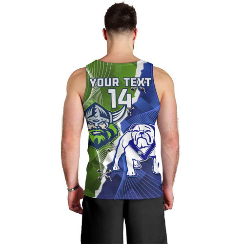 Custom Bulldogs And Raiders Rugby Men Tank Top Dynamic Style