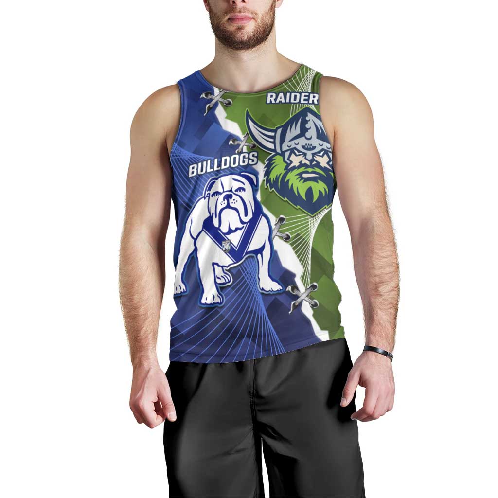 Custom Bulldogs And Raiders Rugby Men Tank Top Dynamic Style