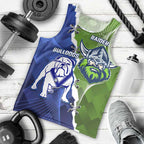 Custom Bulldogs And Raiders Rugby Men Tank Top Dynamic Style