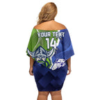 Custom Bulldogs And Raiders Rugby Off Shoulder Short Dress Dynamic Style