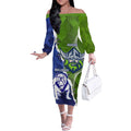Custom Bulldogs And Raiders Rugby Off The Shoulder Long Sleeve Dress Dynamic Style