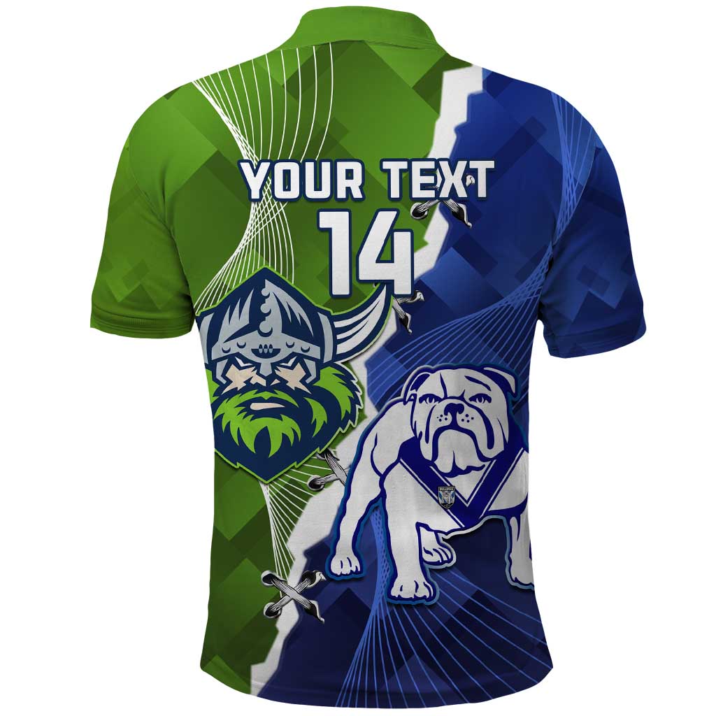 Custom Bulldogs And Raiders Rugby Polo Shirt Dynamic Style