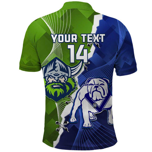 Custom Bulldogs And Raiders Rugby Polo Shirt Dynamic Style