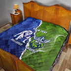 Custom Bulldogs And Raiders Rugby Quilt Dynamic Style