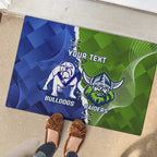 Custom Bulldogs And Raiders Rugby Rubber Doormat Dynamic Style