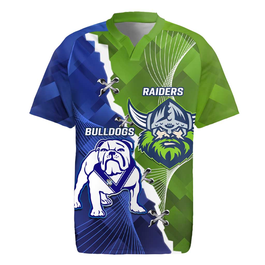 Custom Bulldogs And Raiders Rugby Rugby Jersey Dynamic Style