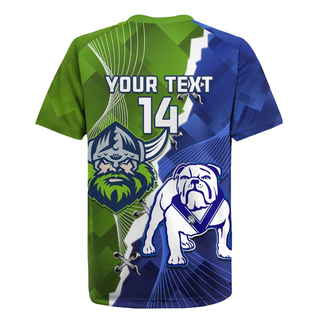 Custom Bulldogs And Raiders Rugby Rugby Jersey Dynamic Style