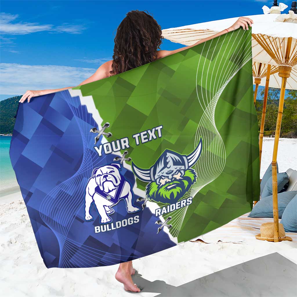 Custom Bulldogs And Raiders Rugby Sarong Dynamic Style