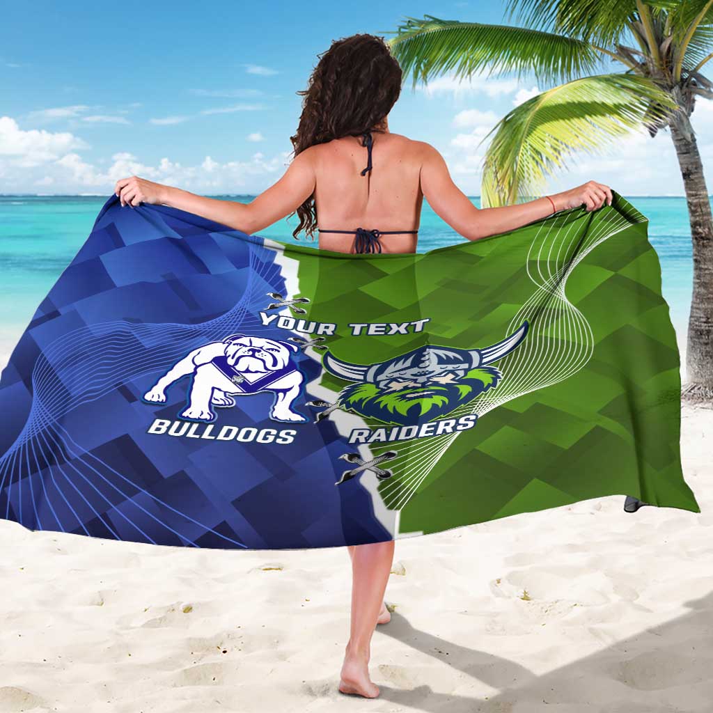 Custom Bulldogs And Raiders Rugby Sarong Dynamic Style