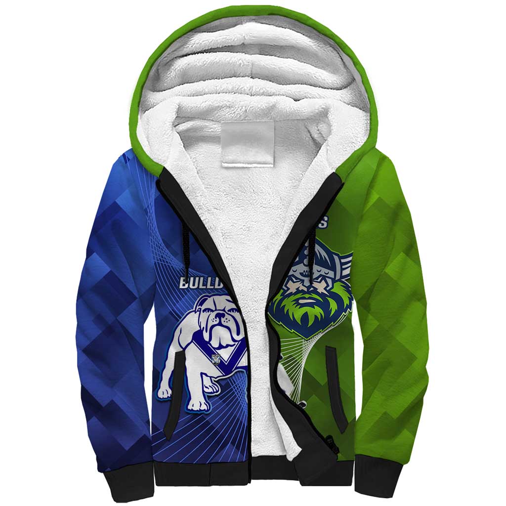 Custom Bulldogs And Raiders Rugby Sherpa Hoodie Dynamic Style