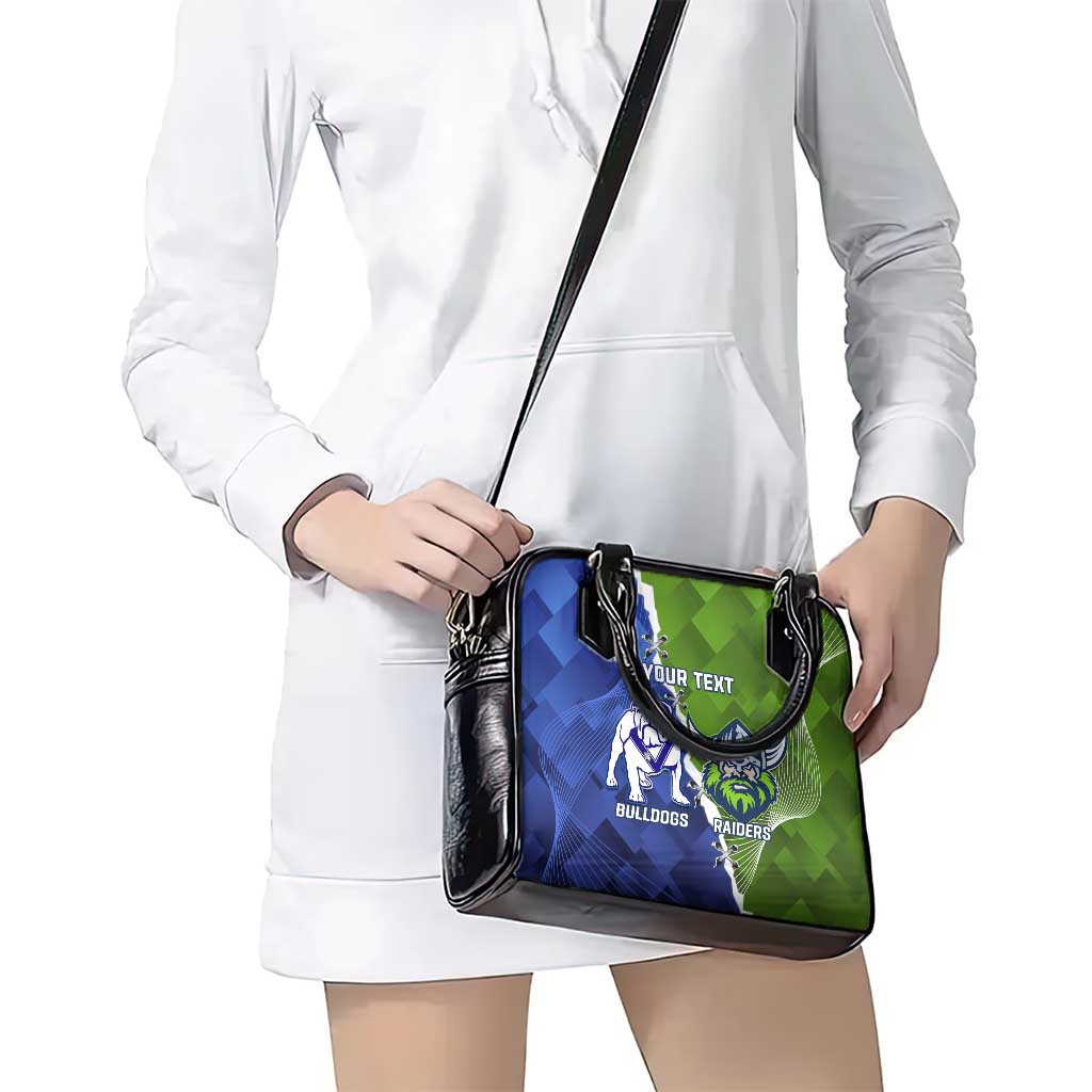 Custom Bulldogs And Raiders Rugby Shoulder Handbag Dynamic Style