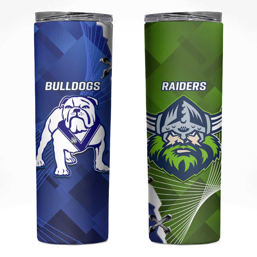 Bulldogs And Raiders Rugby Skinny Tumbler Dynamic Style