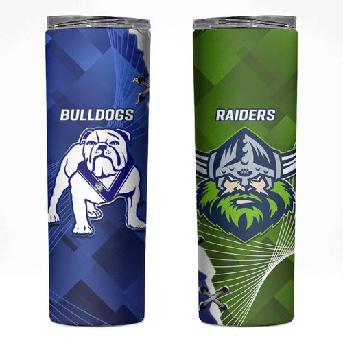 Bulldogs And Raiders Rugby Skinny Tumbler Dynamic Style
